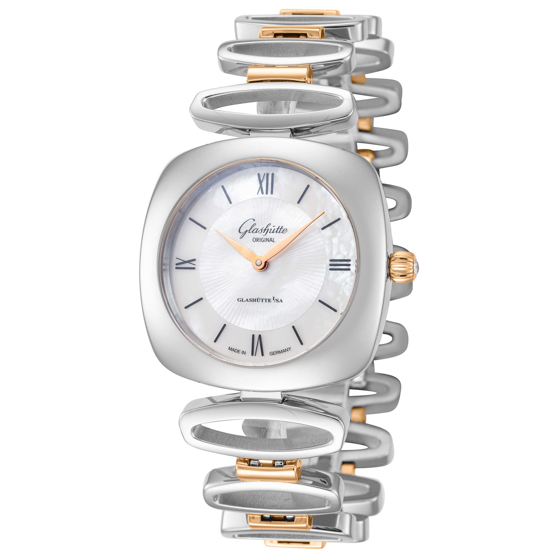 Front view of Glashutte Pavonina Women's Quartz Watch 1-03-02-05-06-14