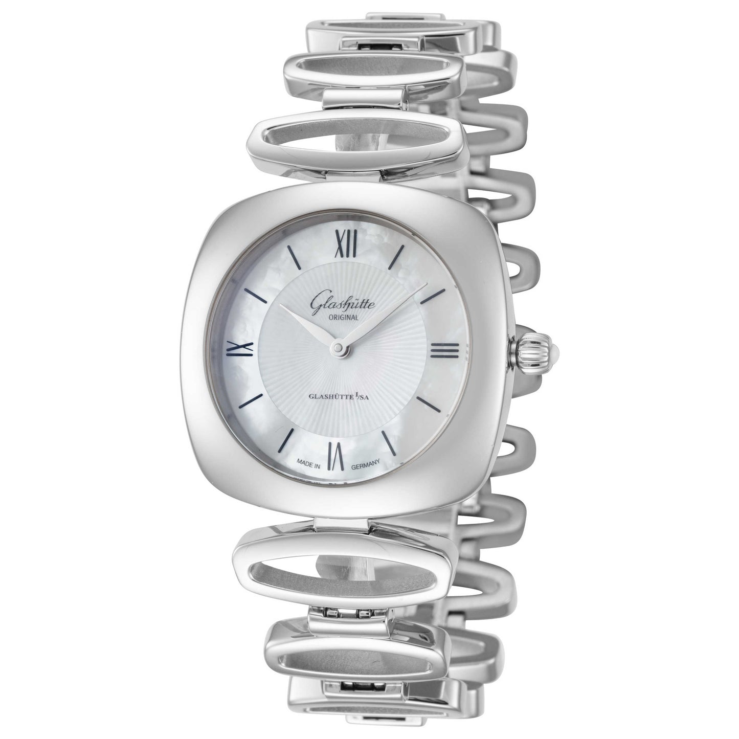 Front view of Glashutte Pavonina Women's Quartz Watch 1-03-02-05-12-14
