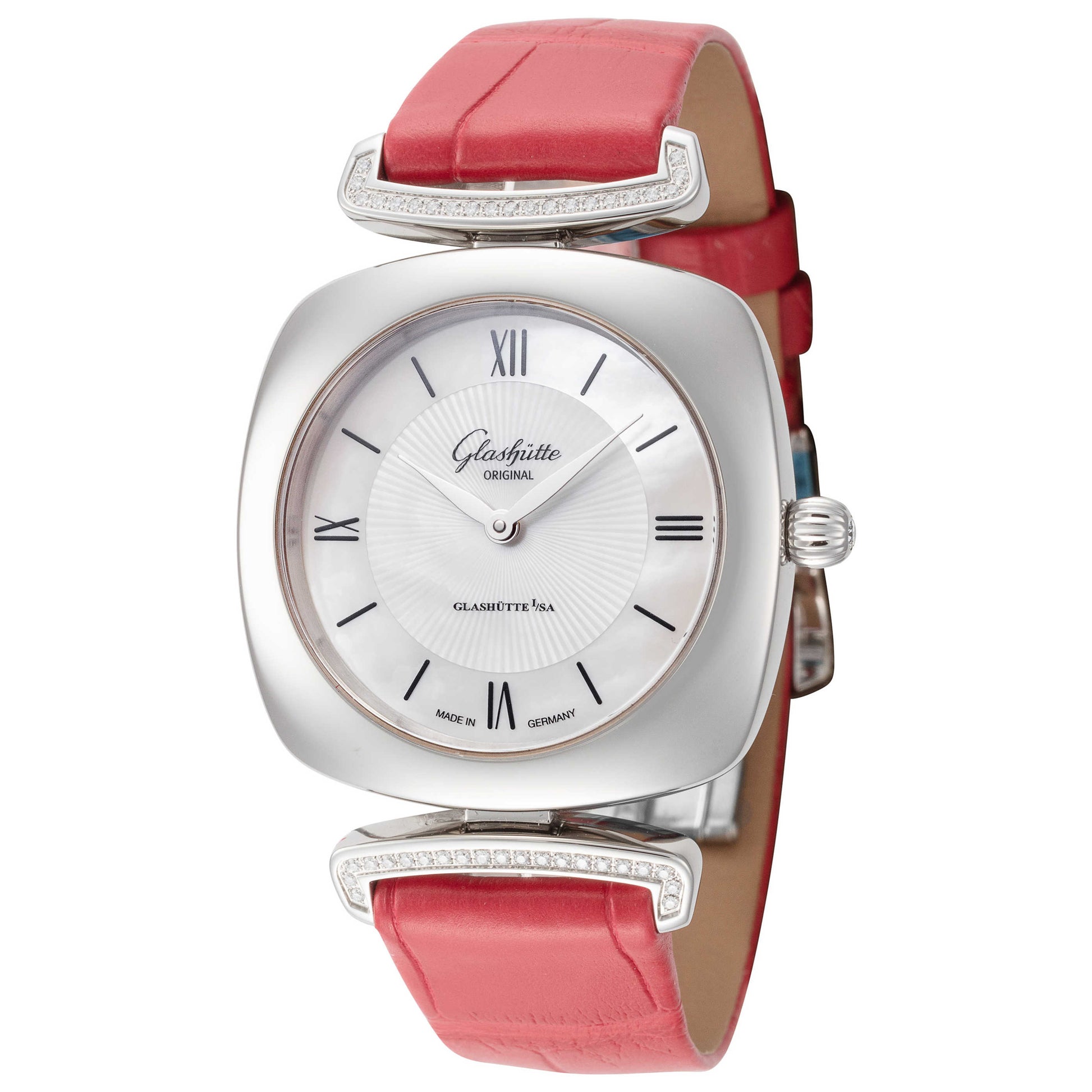 Front view of Glashutte Pavonina Women's Quartz Watch 1-03-02-05-12-30