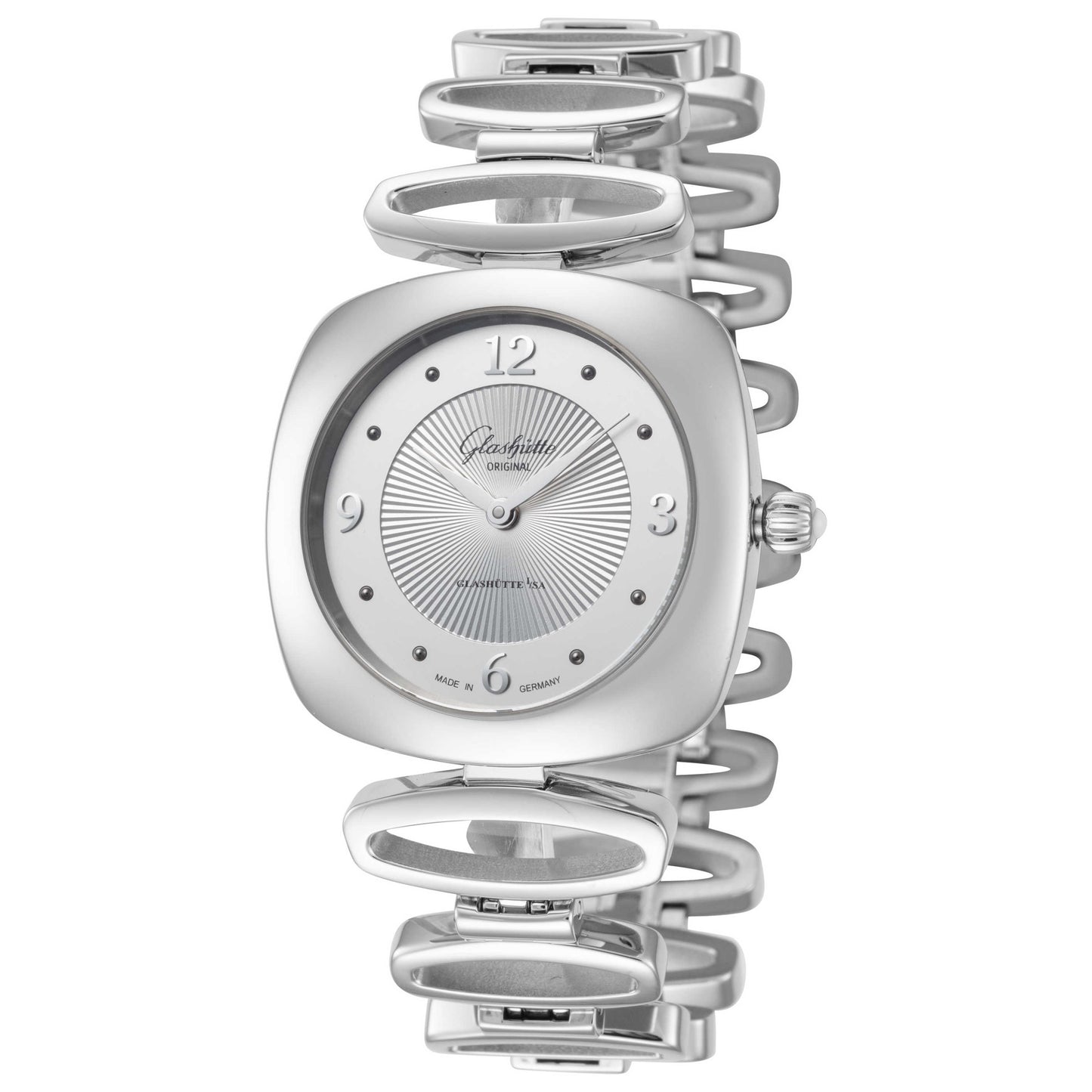 Front view of Glashutte Pavonina Women's Quartz Watch 1-03-02-10-02-14