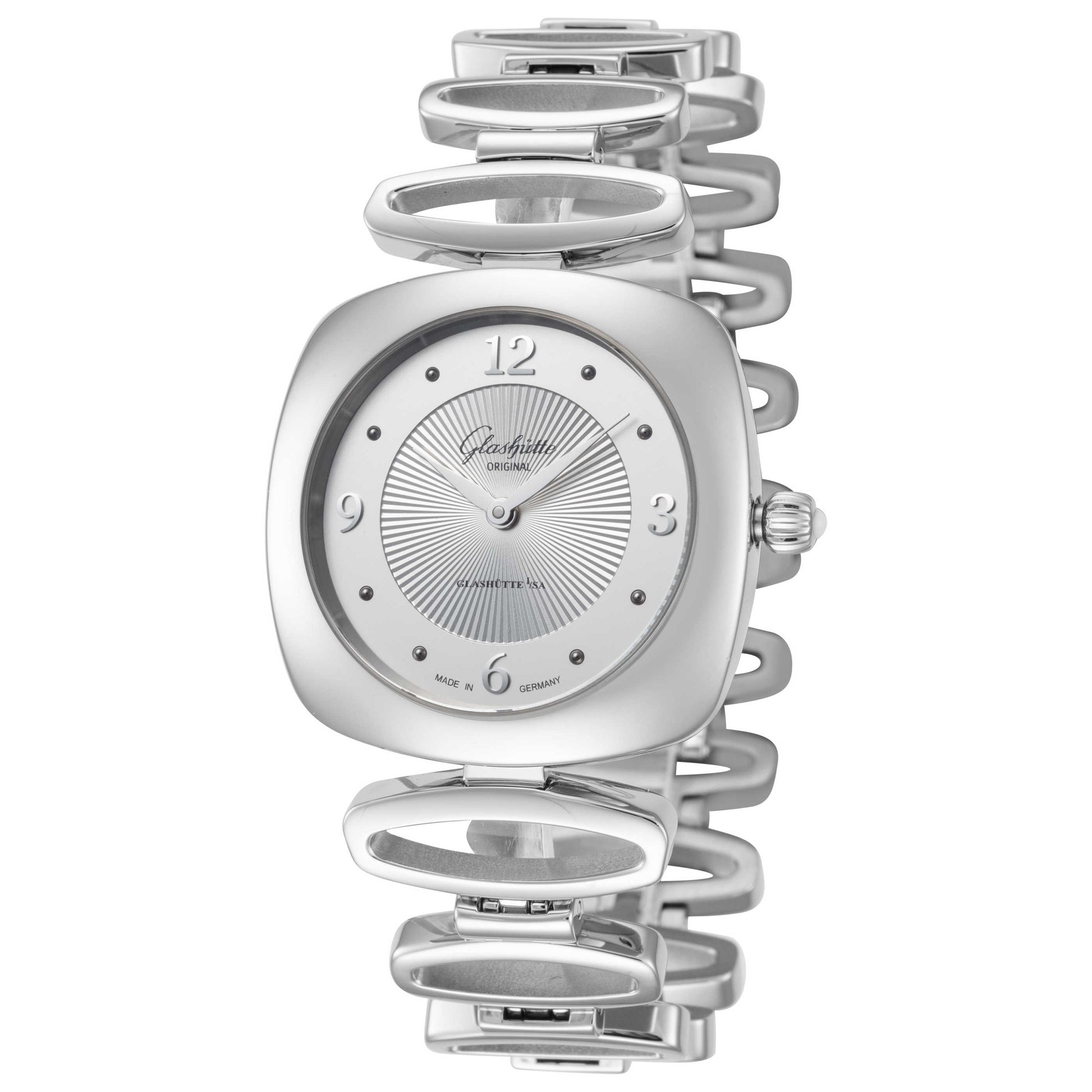 Front view of Glashutte Pavonina Women's Quartz Watch 1-03-02-10-02-14