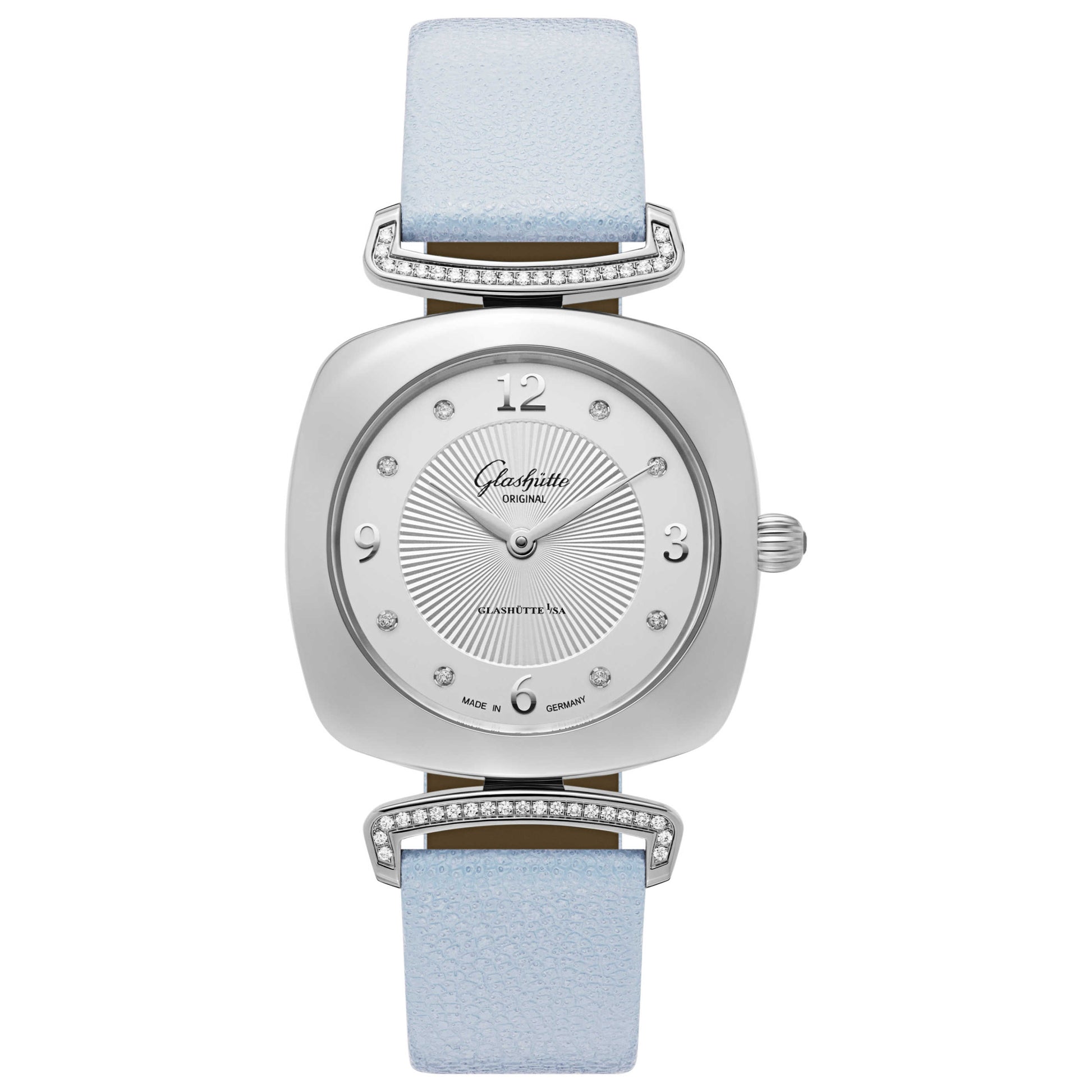 Front view of Glashutte Pavonina Women's Quartz Watch 1-03-02-12-12-35