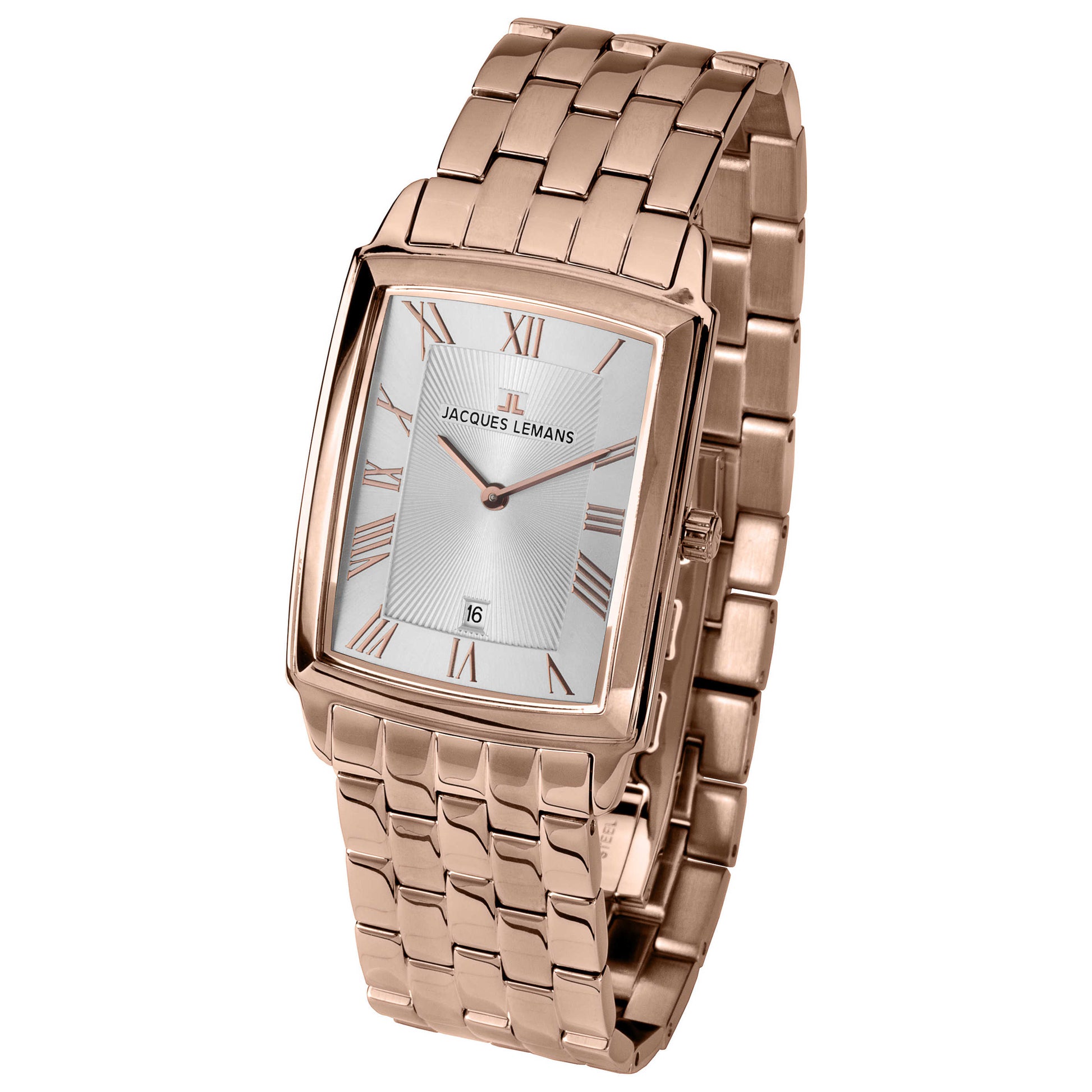 Front view of Jacques Lemans Bienne Men's Quartz Watch 1-1607J