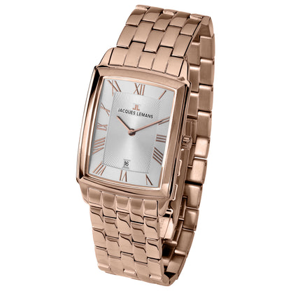 Front view of Jacques Lemans Bienne Men's Quartz Watch 1-1607J