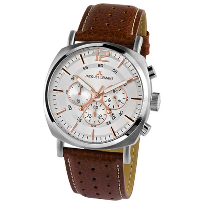 Front view of Jacques Lemans Lugano Men's Quartz Watch 1-1645-1D