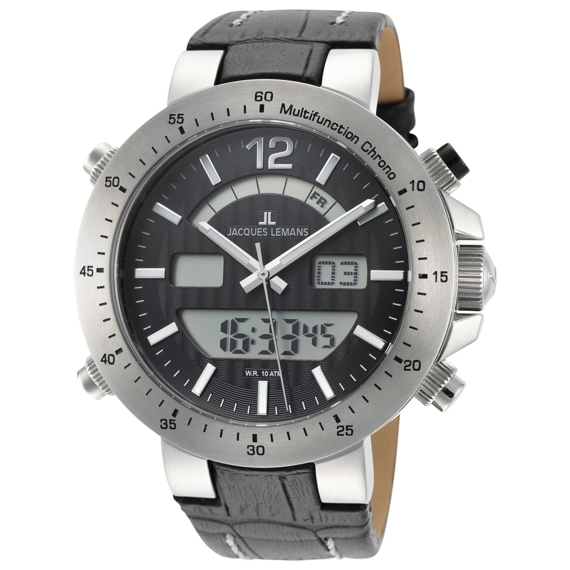 Front view of Jacques Lemans Milano Men's Quartz Watch 1-1713A