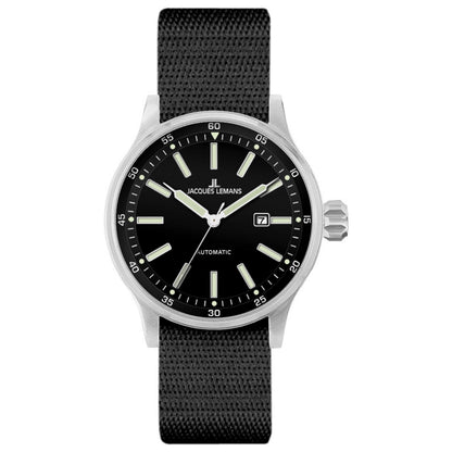 Front view of Jacques Lemans Porto Men's Automatic Watch 1-1723D