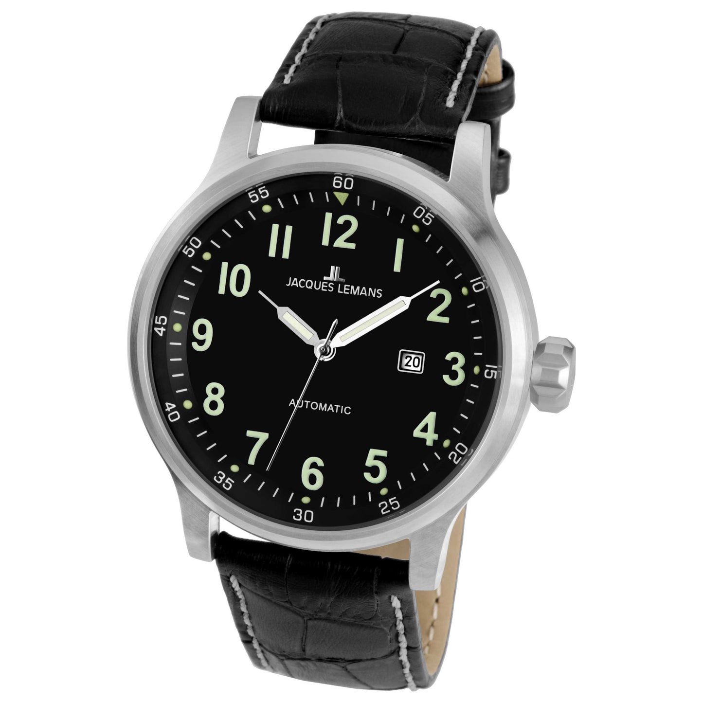 Front view of Jacques Lemans Porto Men's Automatic Watch 1-1723G