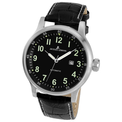 Front view of Jacques Lemans Porto Men's Automatic Watch 1-1723G