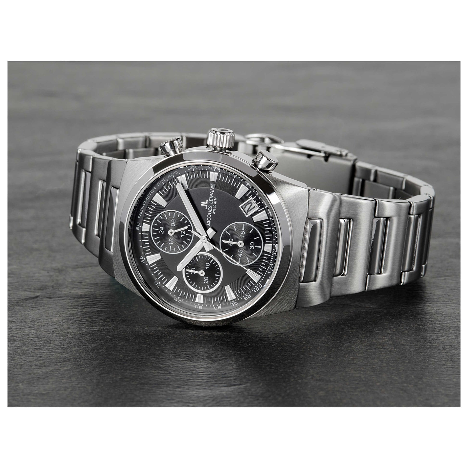 Left view of Jacques Lemans Manchester Women's Quartz Watch 1-1738A