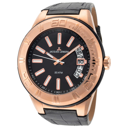 Front view of Jacques Lemans Miami Unisex Quartz Watch 1-1770G