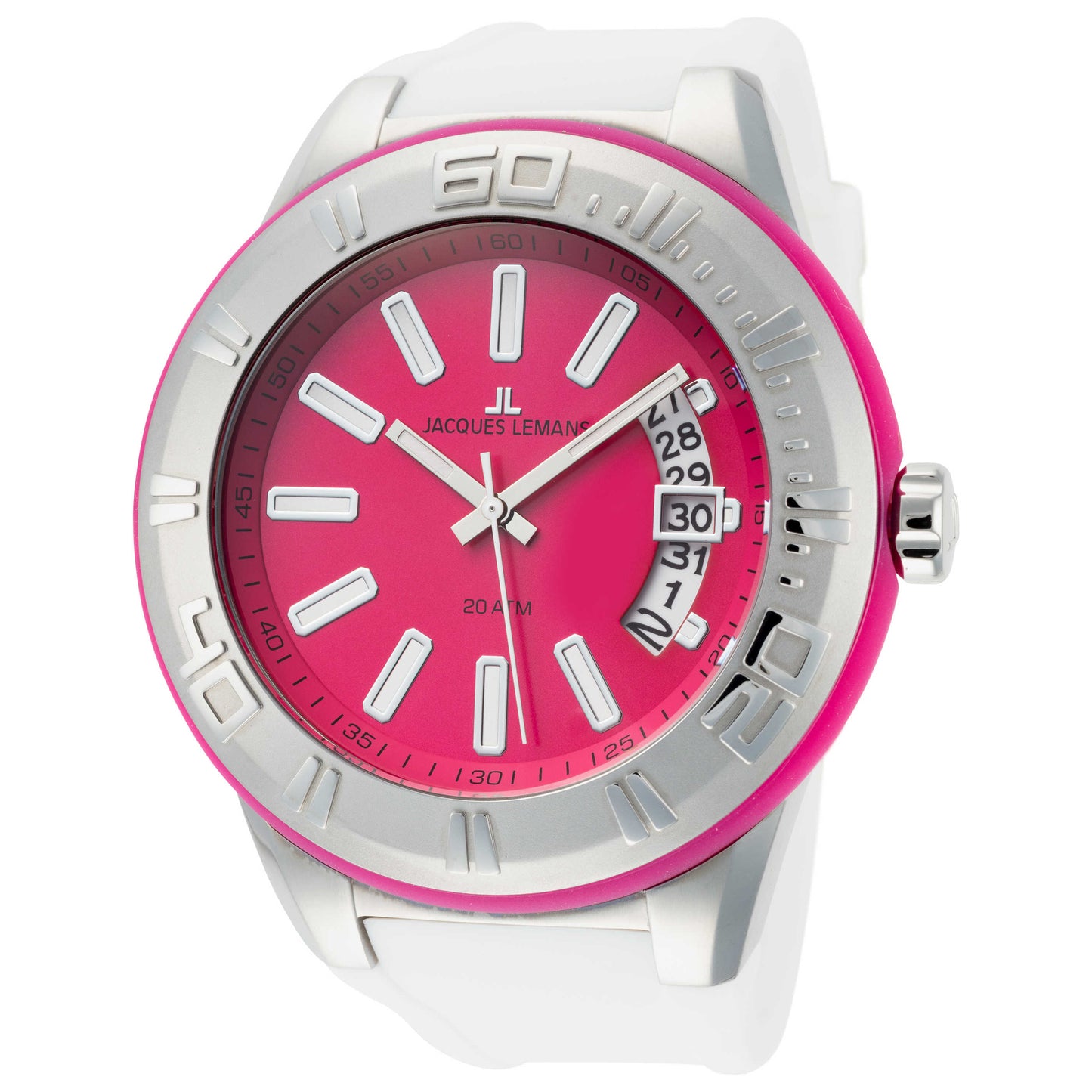 Front view of Jacques Lemans Miami Unisex Quartz Watch 1-1784E