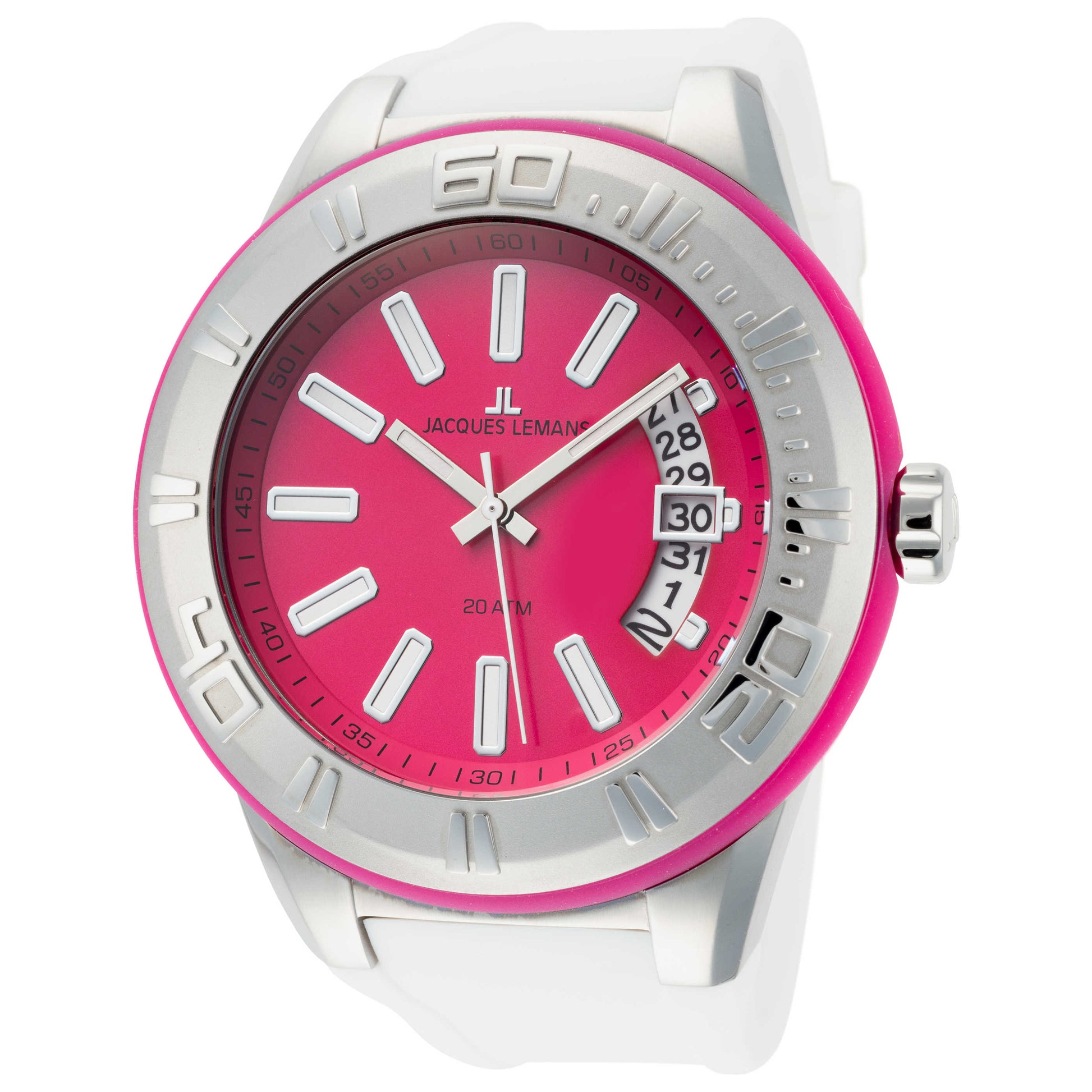 Front view of Jacques Lemans Miami Unisex Quartz Watch 1-1784E