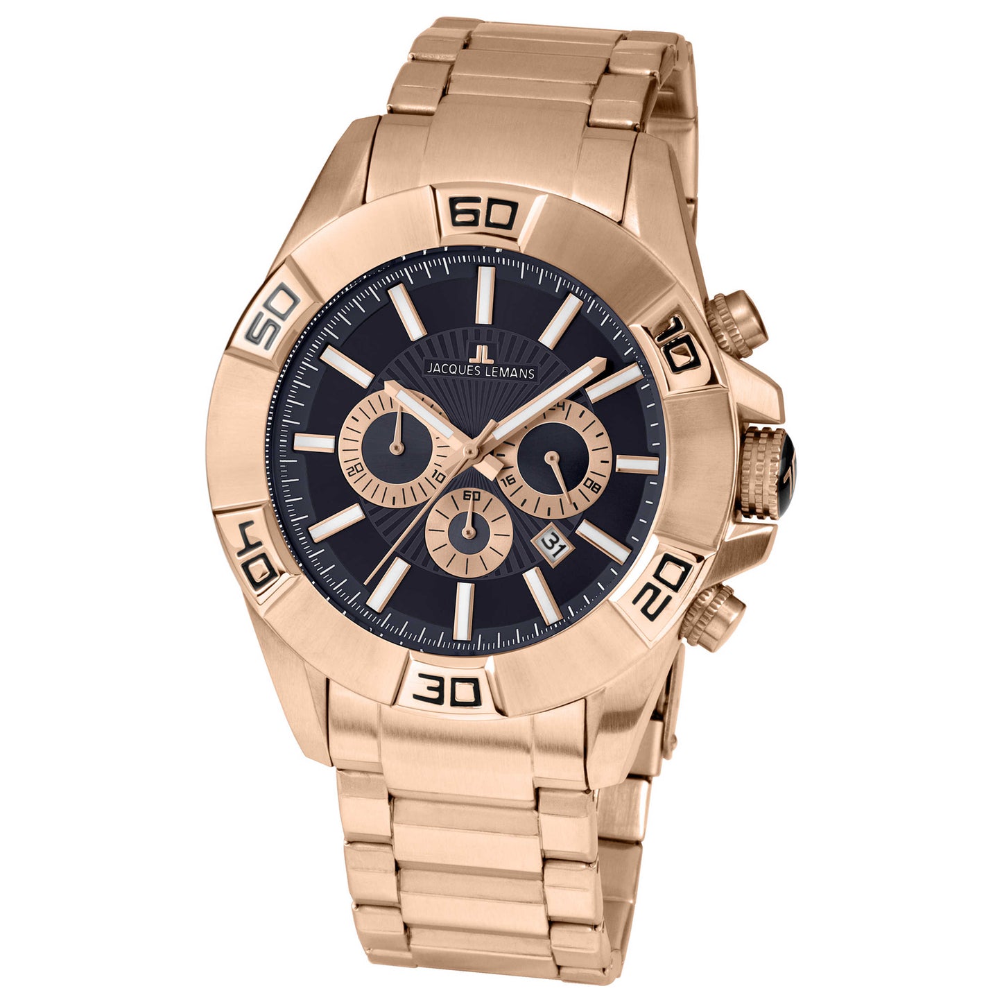 Front view of Jacques Lemans Liverpool Men's Quartz Watch 1-1808H
