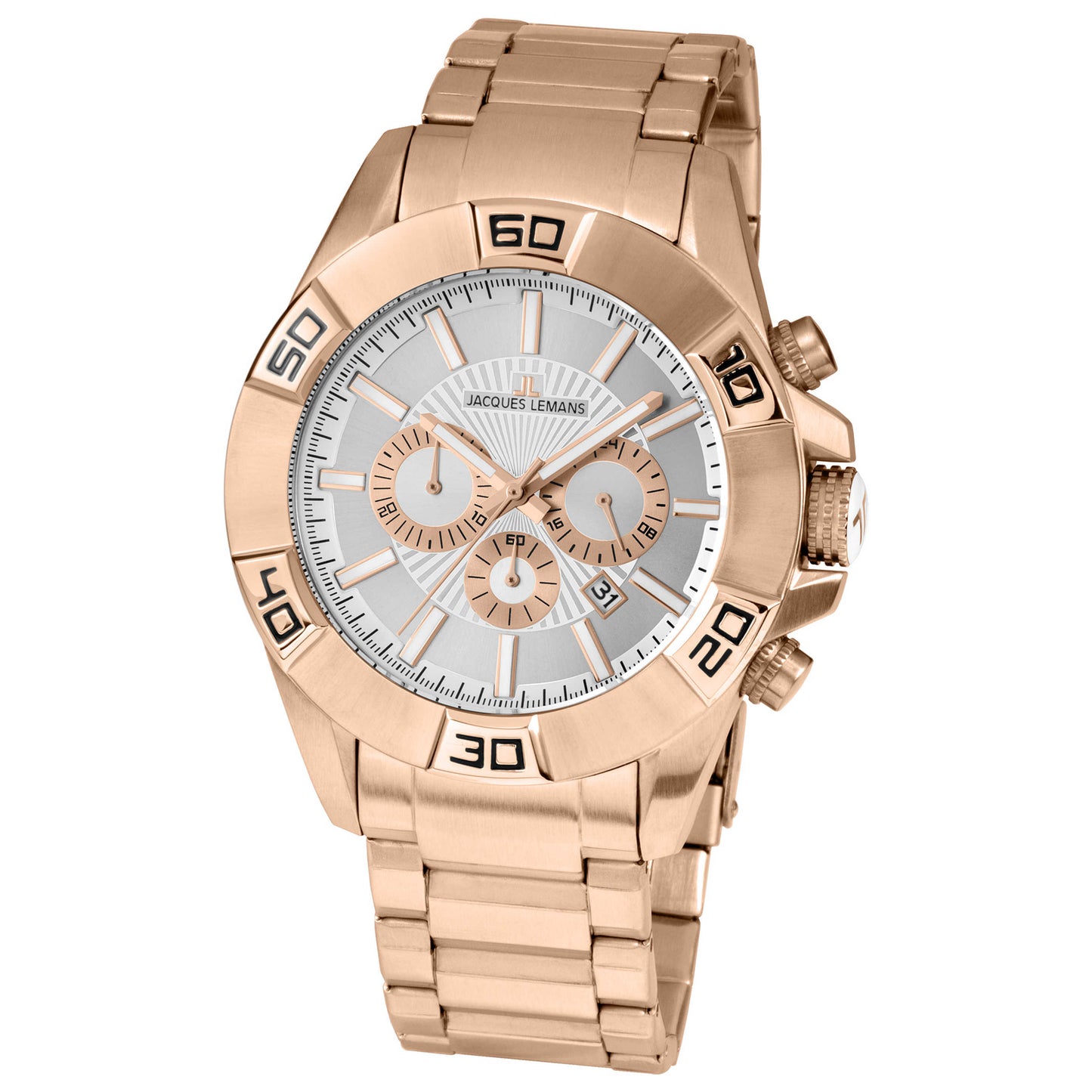 Front view of Jacques Lemans Liverpool Men's Quartz Watch 1-1808I