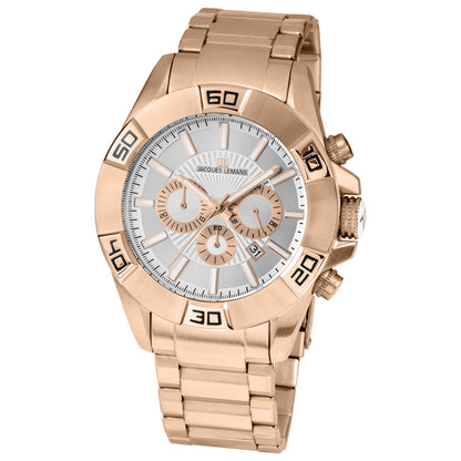 Front view of Jacques Lemans Liverpool Men's Quartz Watch 1-1808I