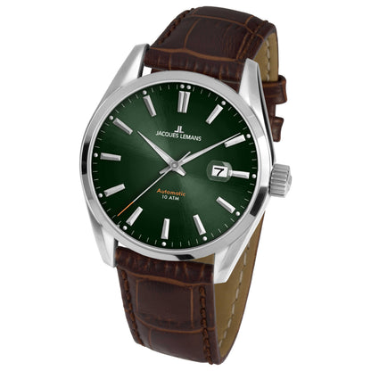 Front view of Jacques Lemans Derby Men's Automatic Watch 1-1846-1C