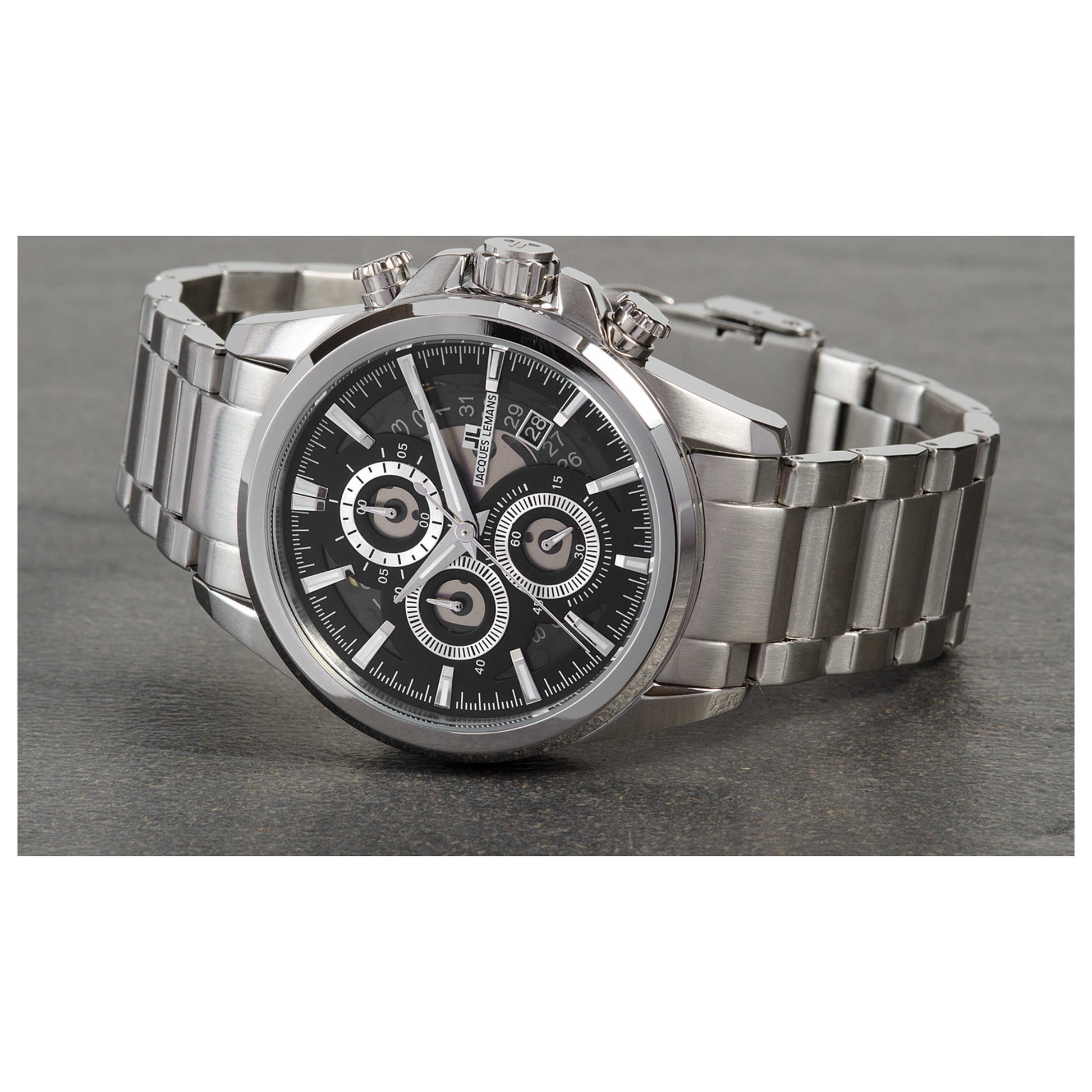 Left view of Jacques Lemans Liverpool Men's Quartz Watch 1-1847E