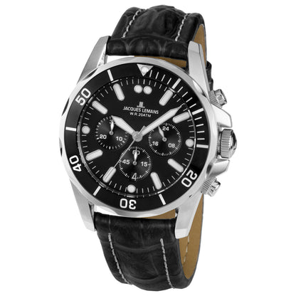 Front view of Jacques Lemans Liverpool Men's Quartz Watch 1-1907ZA