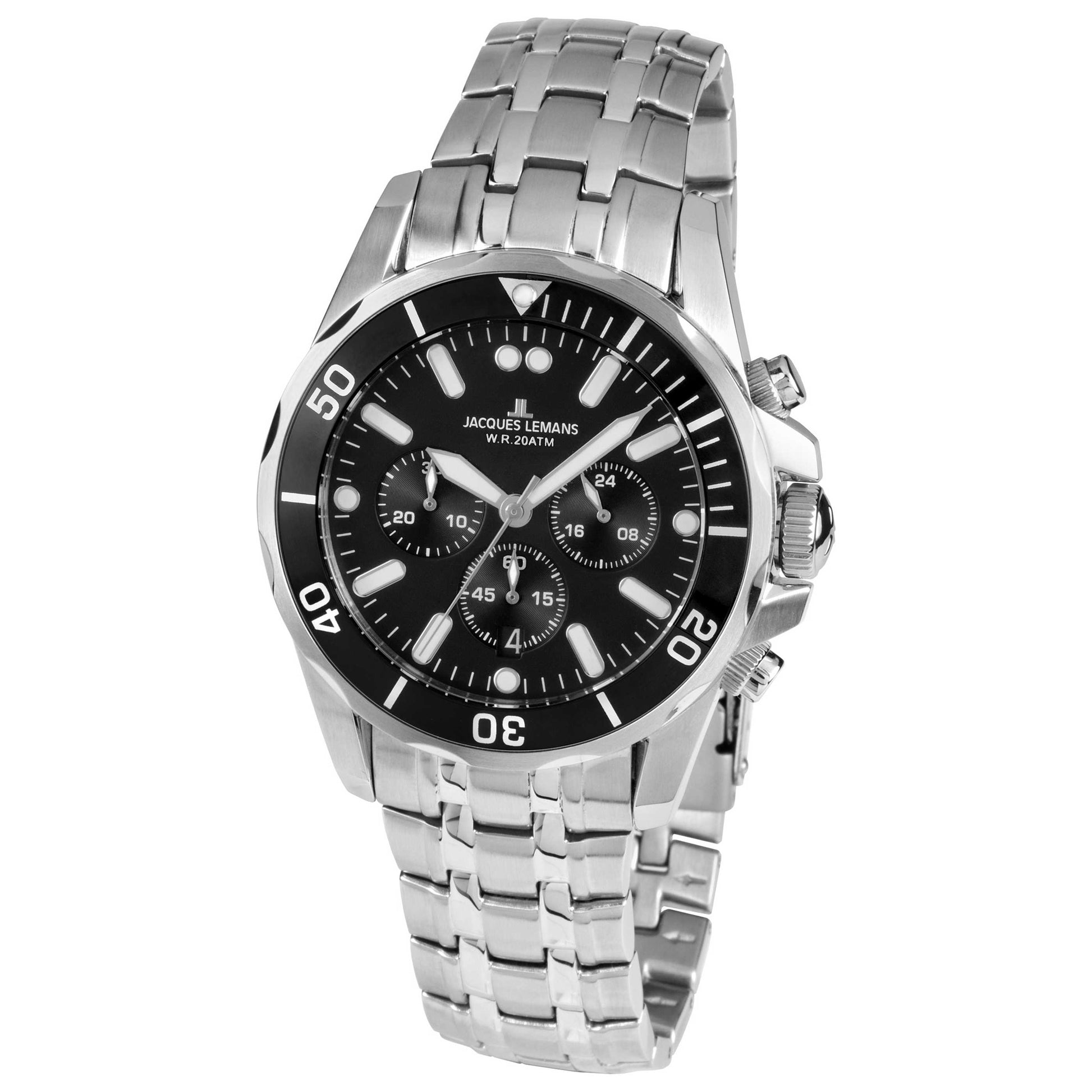 Front view of Jacques Lemans Liverpool Men's Quartz Watch 1-1907ZE