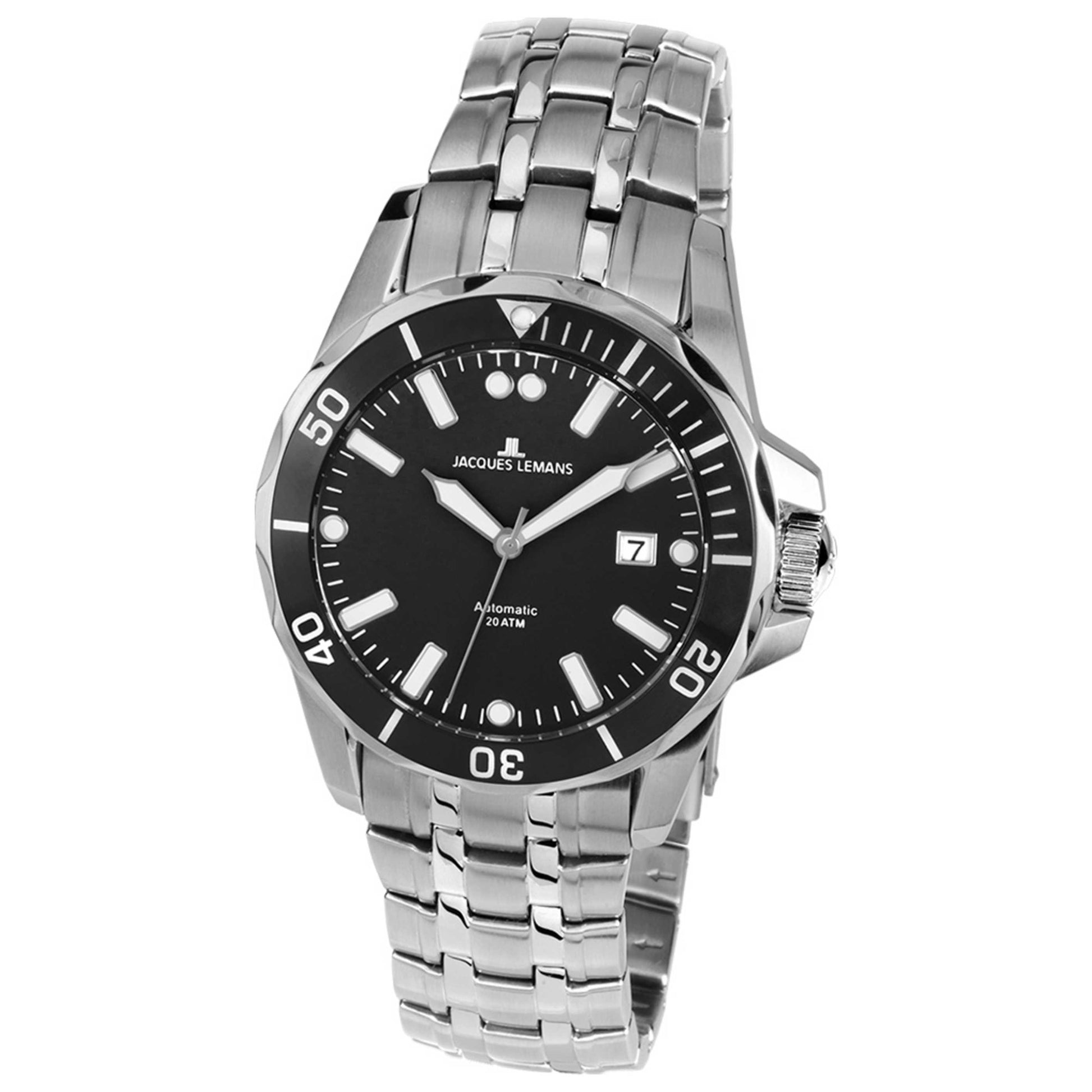 Front view of Jacques Lemans Liverpool Men's Automatic Watch 1-1910A
