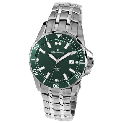 Front view of Jacques Lemans Liverpool Men's Automatic Watch 1-1910C