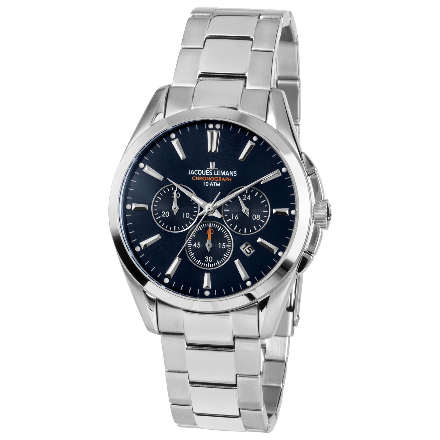 Front view of Jacques Lemans Derby Men's Quartz Watch 1-1945E