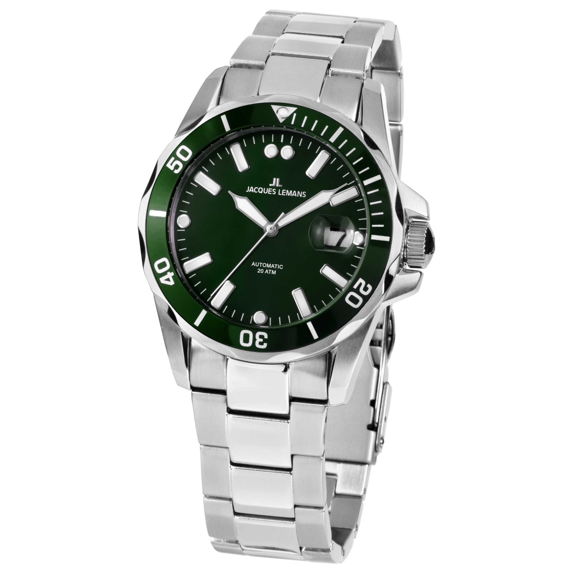 Front view of Jacques Lemans Liverpool Men's Automatic Watch 1-2014C