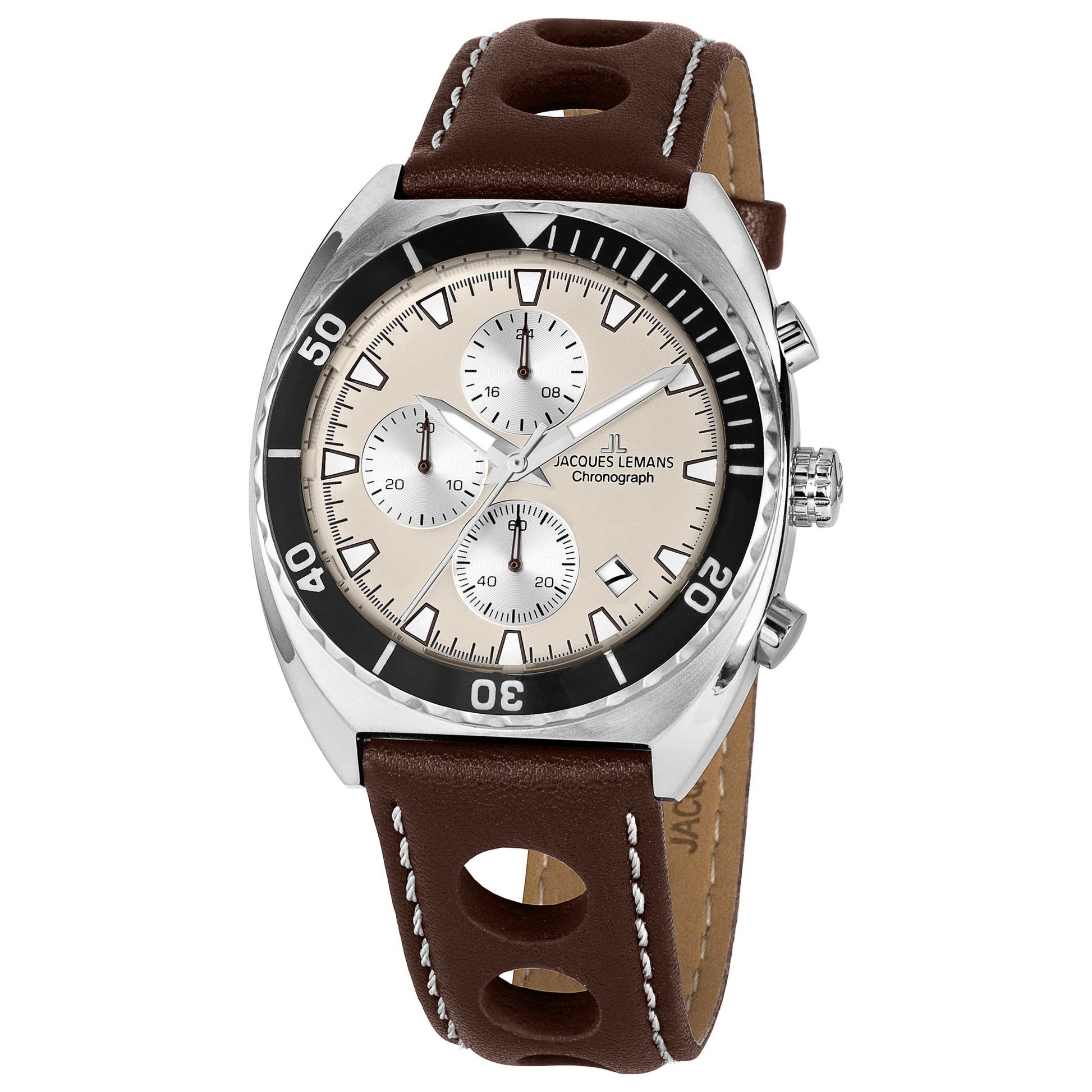 Front view of Jacques Lemans Retro Men's Quartz Watch 1-2041D