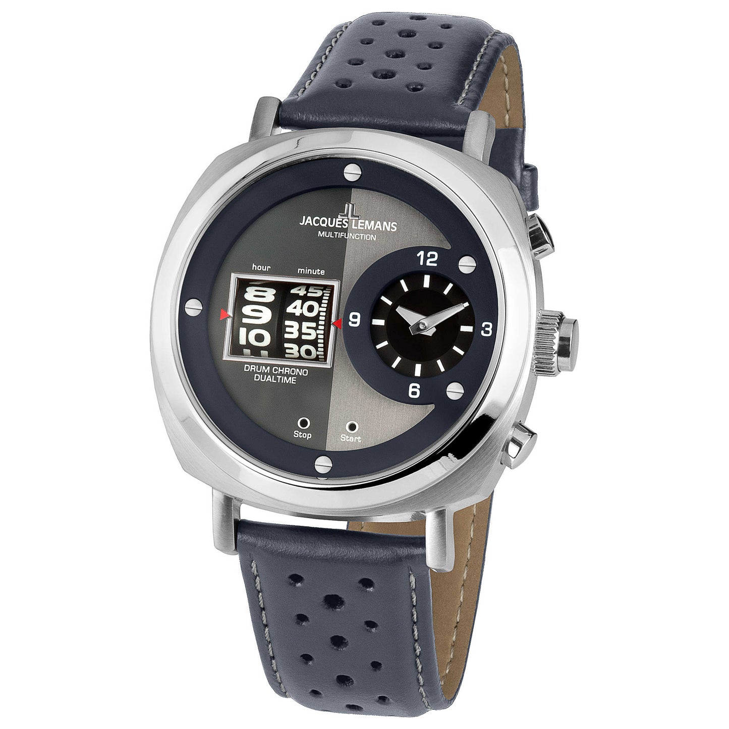 Front view of Jacques Lemans Lugano Men's Quartz Watch 1-2058B