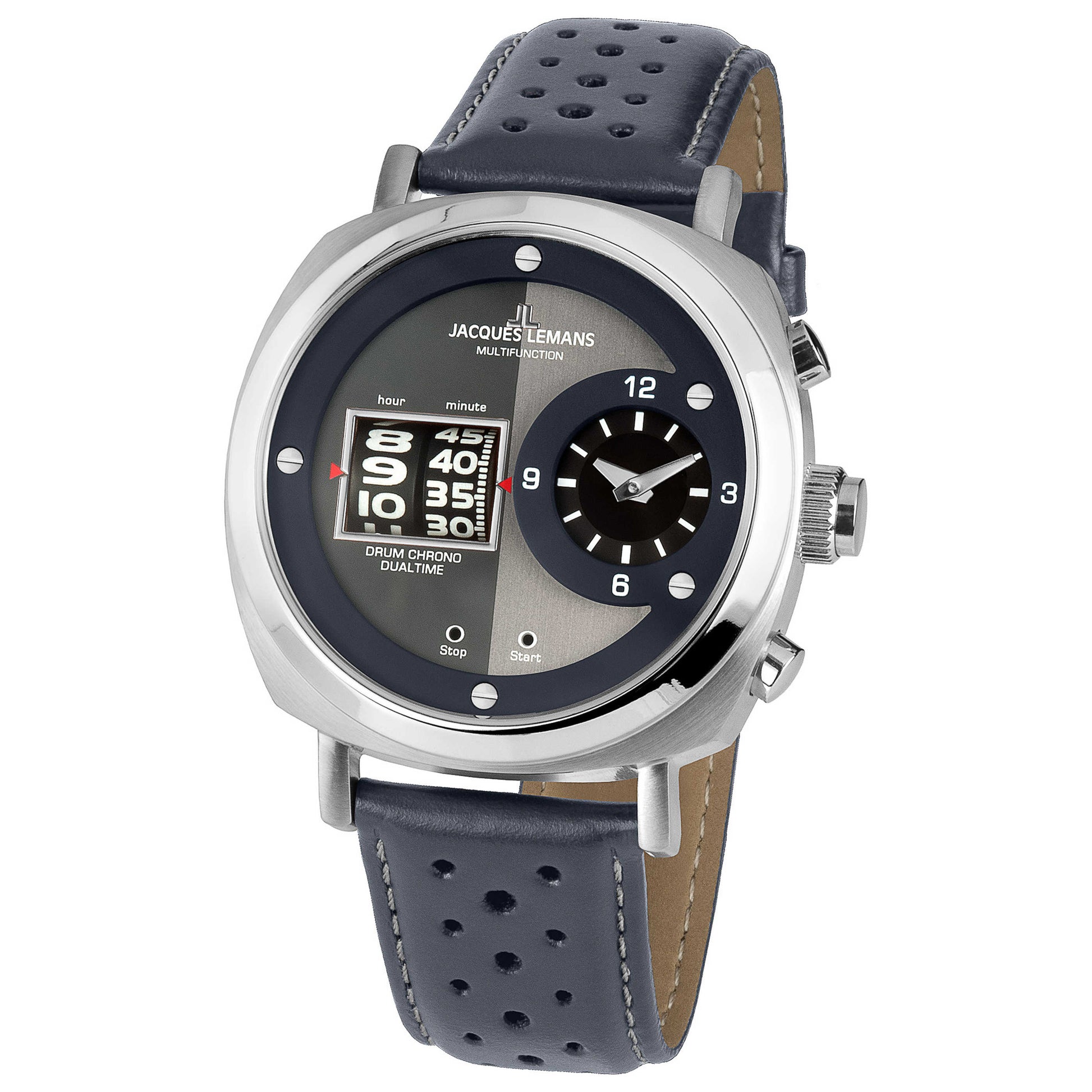 Front view of Jacques Lemans Lugano Men's Quartz Watch 1-2058B