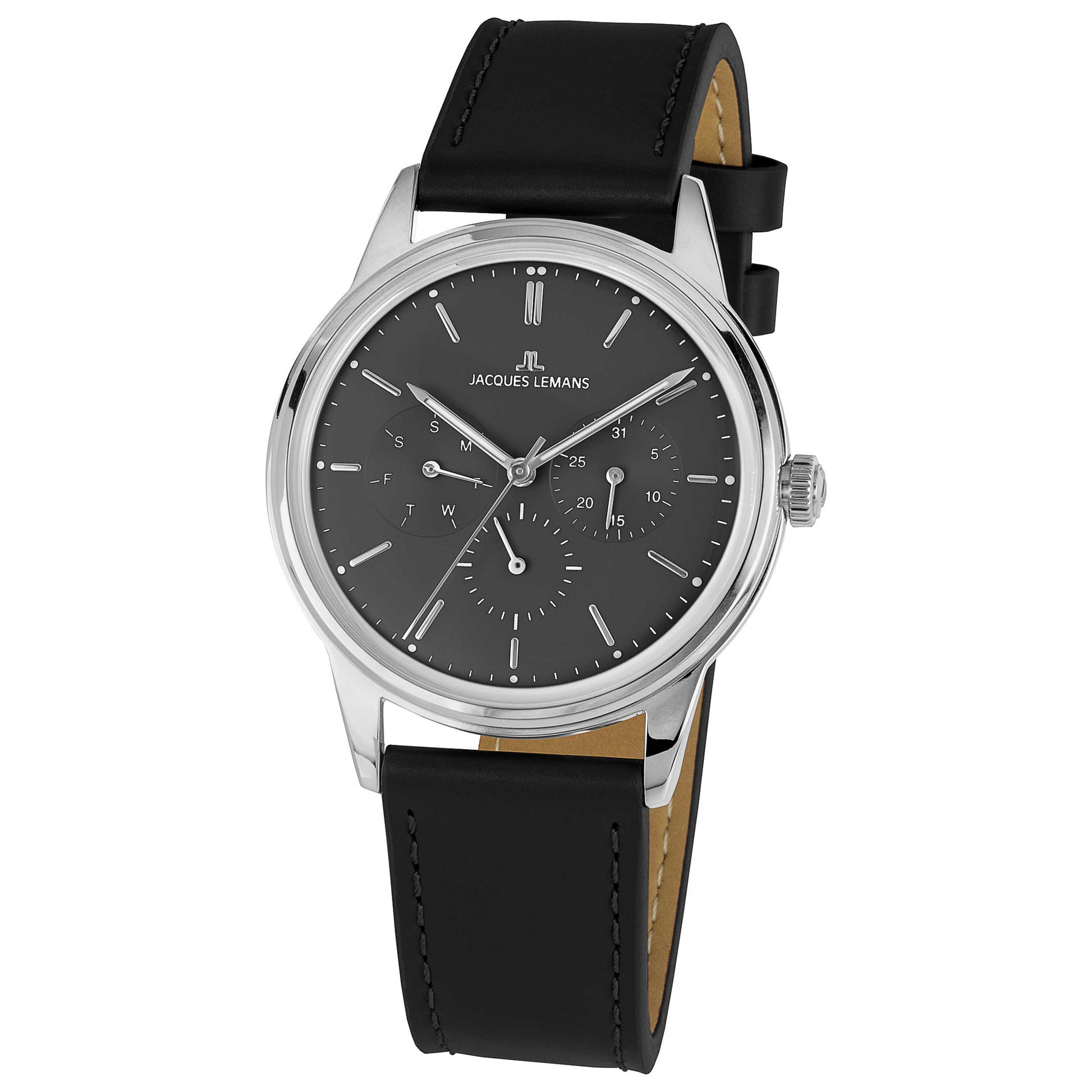 Front view of Jacques Lemans Retro Unisex Quartz Watch 1-2061A