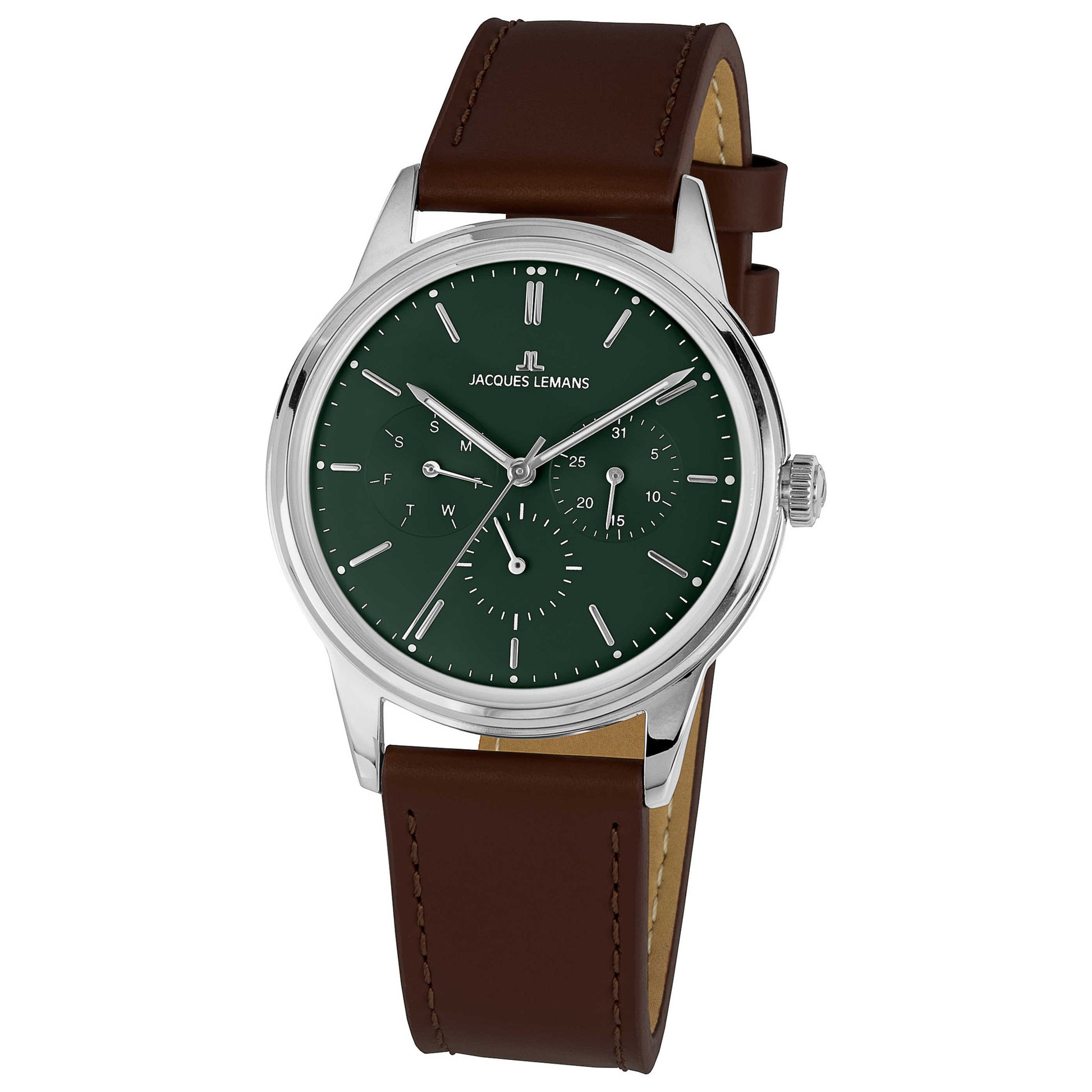 Front view of Jacques Lemans Retro Unisex Quartz Watch 1-2061C