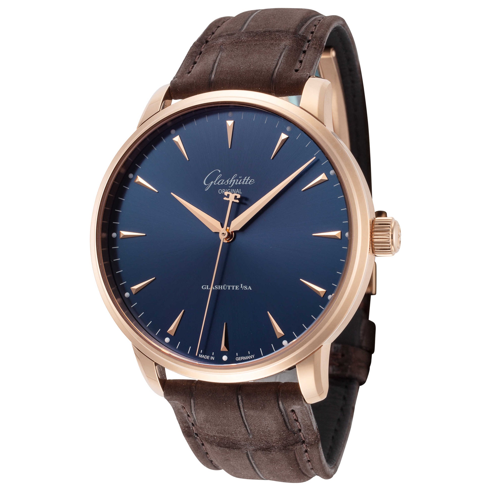 Front view of Glashutte Senator Excellence Panorama Men's Automatic Watch 1-36-01-06-05-02
