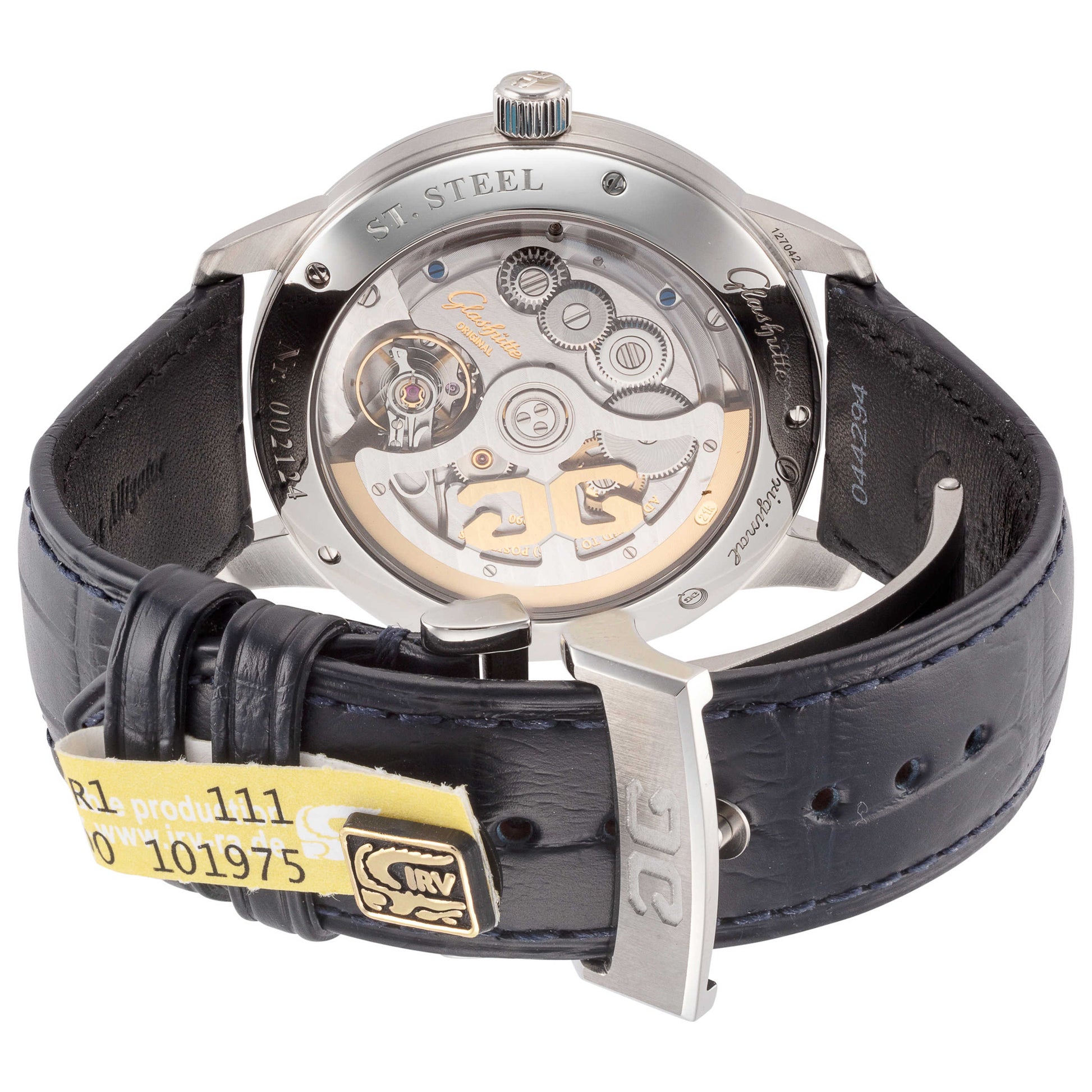 Back view of Glashutte Senator Excellence Men's Automatic Watch 1-36-01-07-02-30