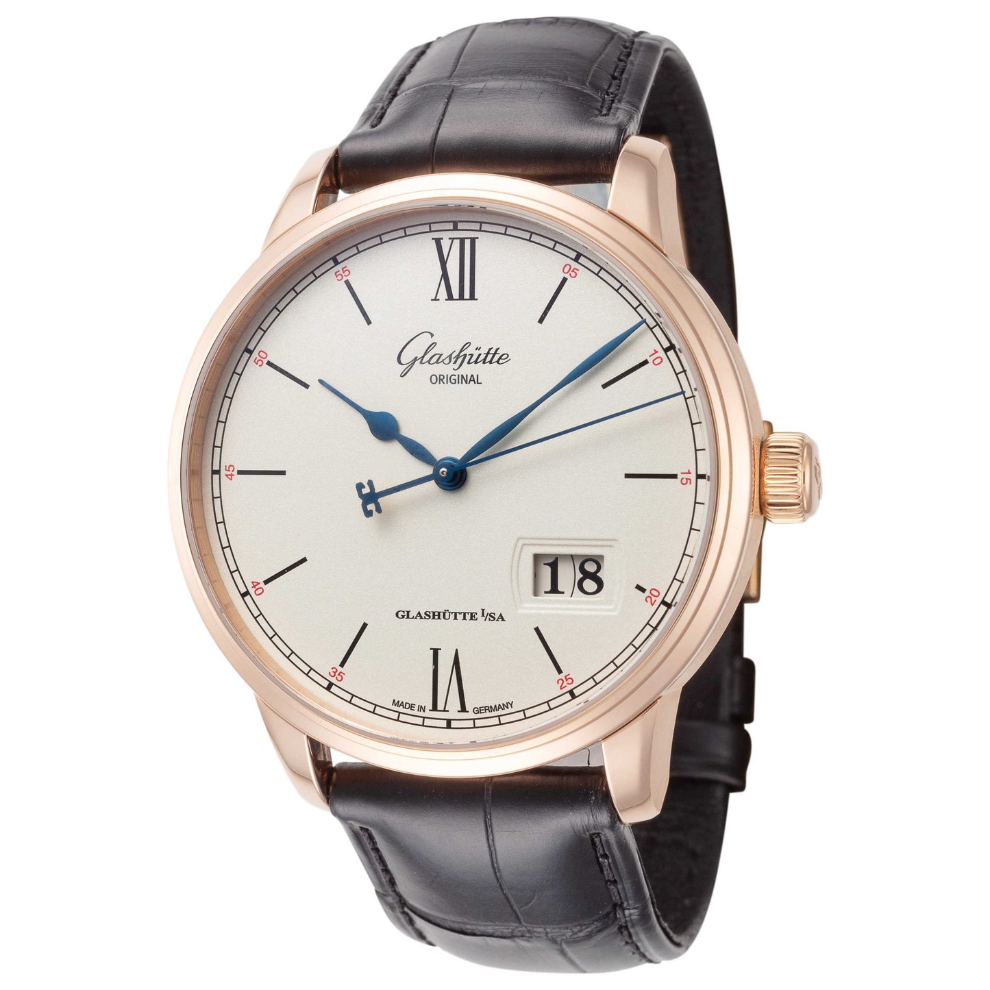 Front view of Glashutte Senator Excellence Panorama Men's Automatic Watch 1-36-03-02-05-50
