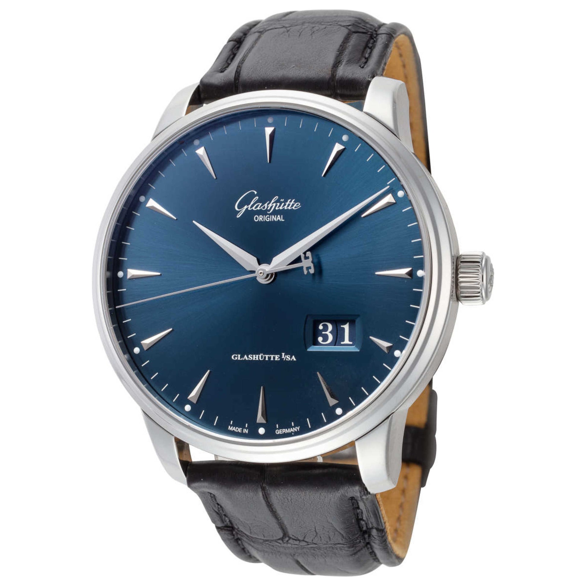 Front view of Glashutte Senator Excellence Panorama Men's Automatic Watch 1-36-03-04-02-01