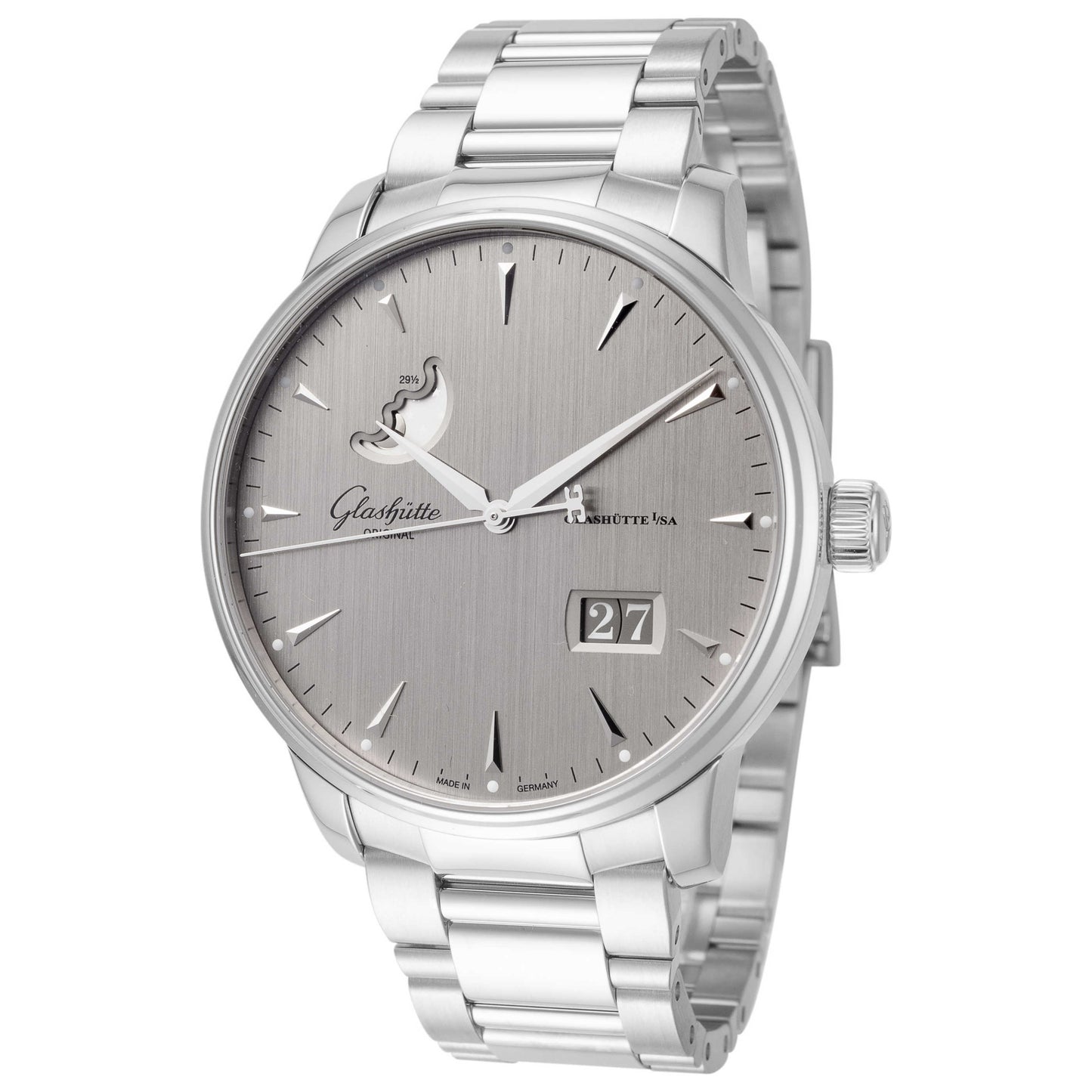 Front view of Glashutte Senator Excellence Panorama Men's Automatic Watch 1-36-04-03-02-70