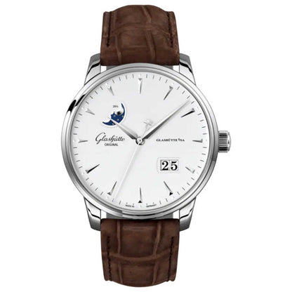 Front view of Glashutte Senator Excellence Panorama Men's Automatic Watch 1-36-04-05-02-02