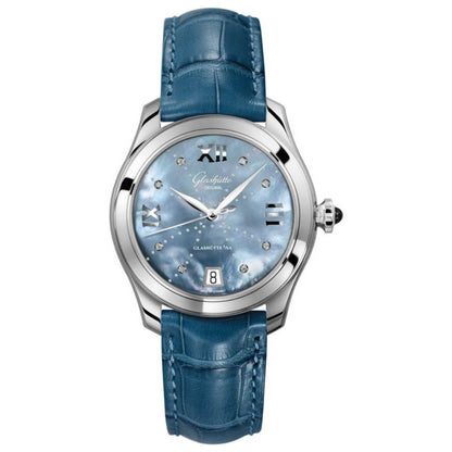 Front view of Glashutte Original Lady Serenade Women's Automatic Watch 1-39-22-11-02-44