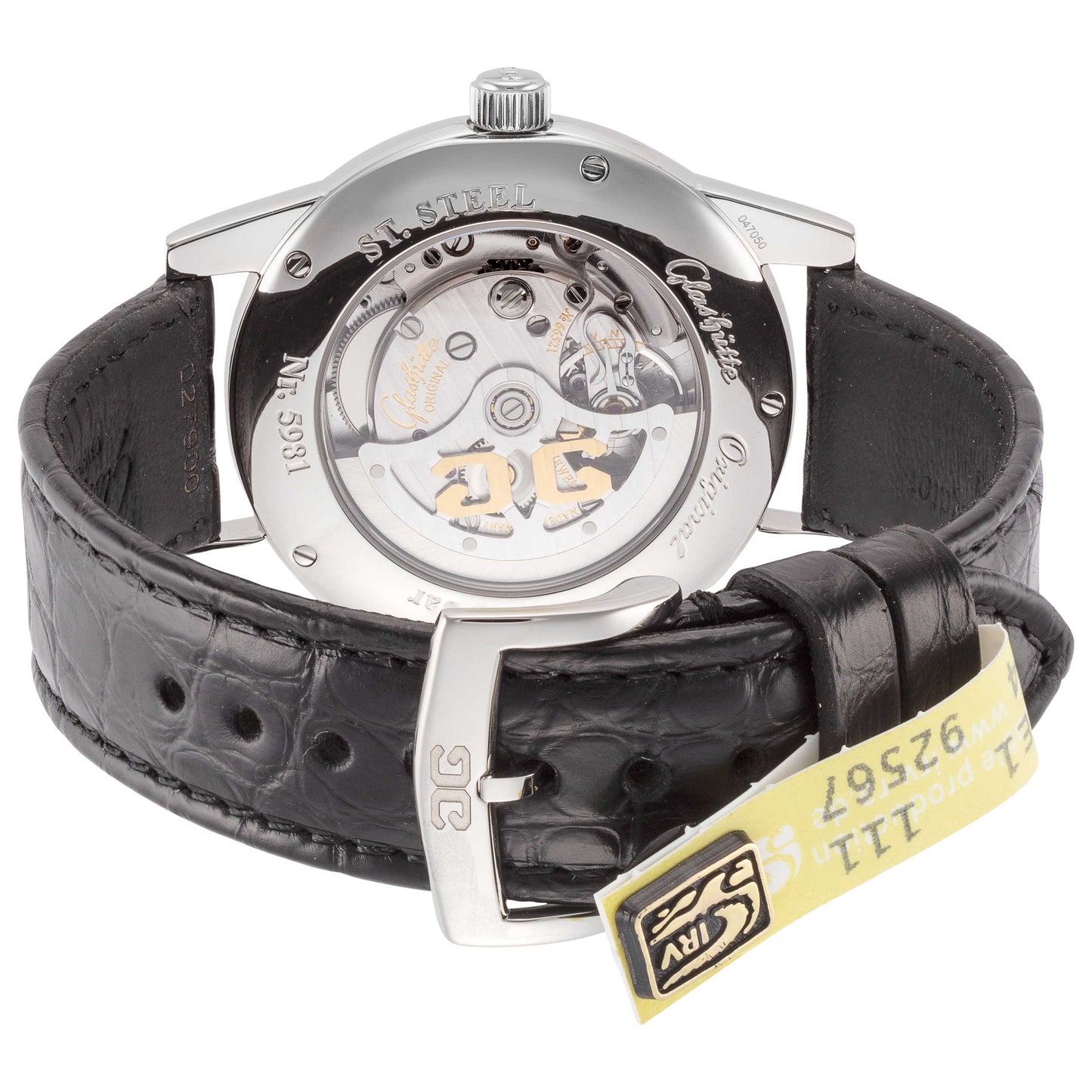 Back view of Glashutte Senator Hand Men's Automatic Watch 1-39-58-02-02-04