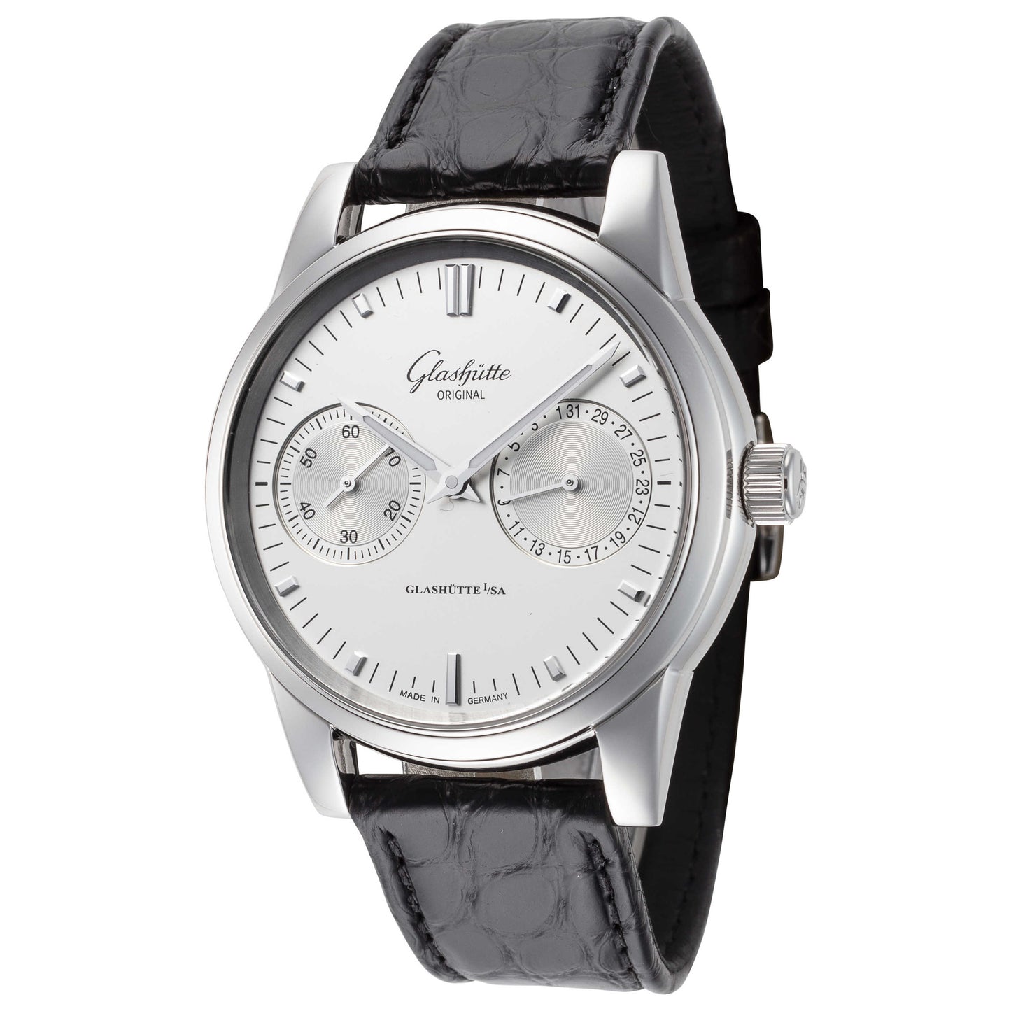 Front view of Glashutte Senator Hand Men's Automatic Watch 1-39-58-02-02-04