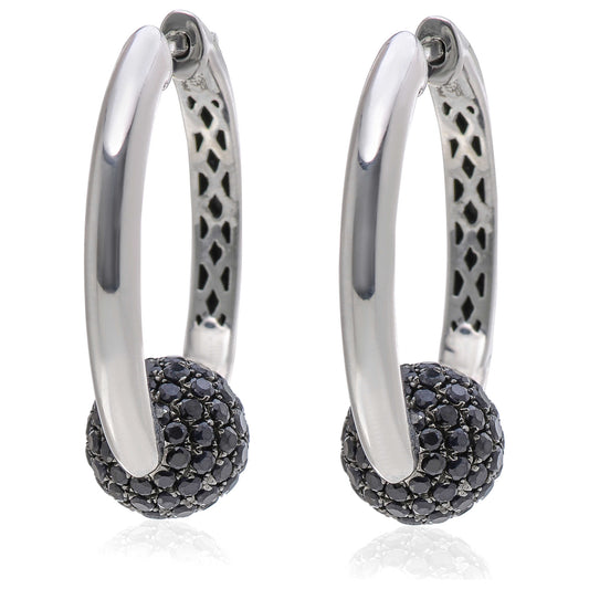 Front view of Charles Krypell Elegant Women's Earrings 1-6876-SBS