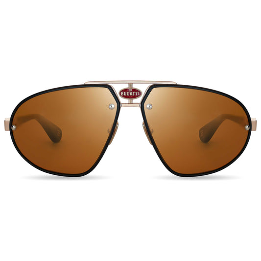 Front view of Bugatti Men's Sunglasses 10-MBK-RG