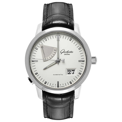 Front view of Glashutte Senator Men's Automatic Watch 100-01-13-02-04