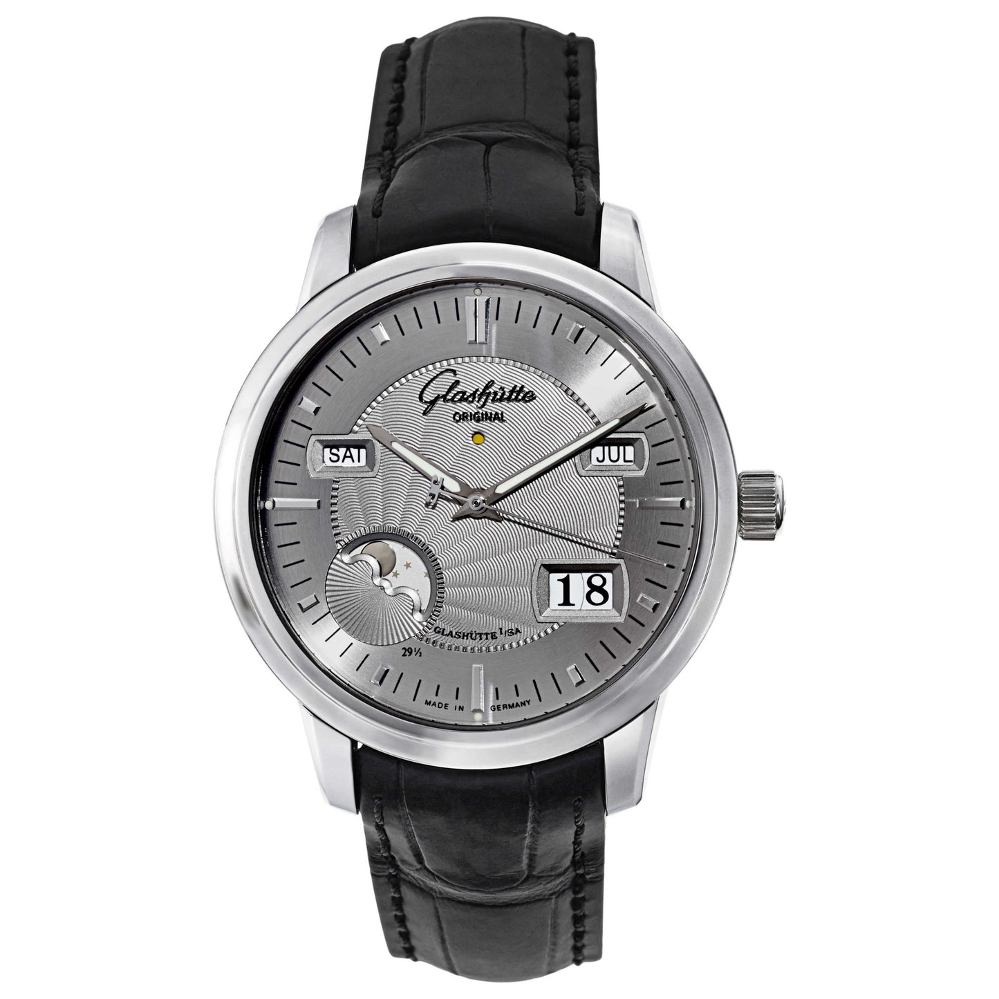 Front view of Glashutte Senator Men's Automatic Watch 100-02-03-02-04