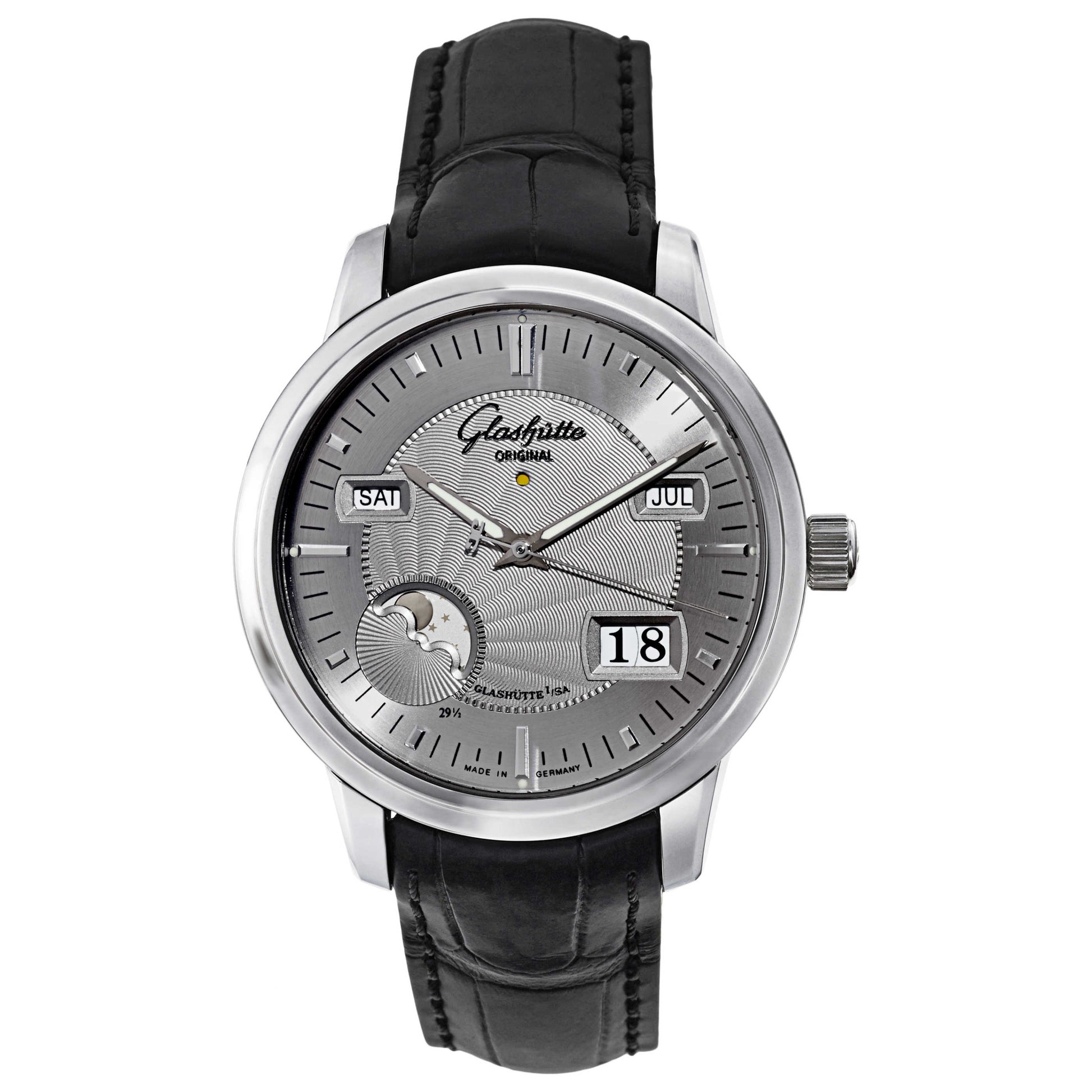 Front view of Glashutte Senator Men's Automatic Watch 100-02-03-02-04