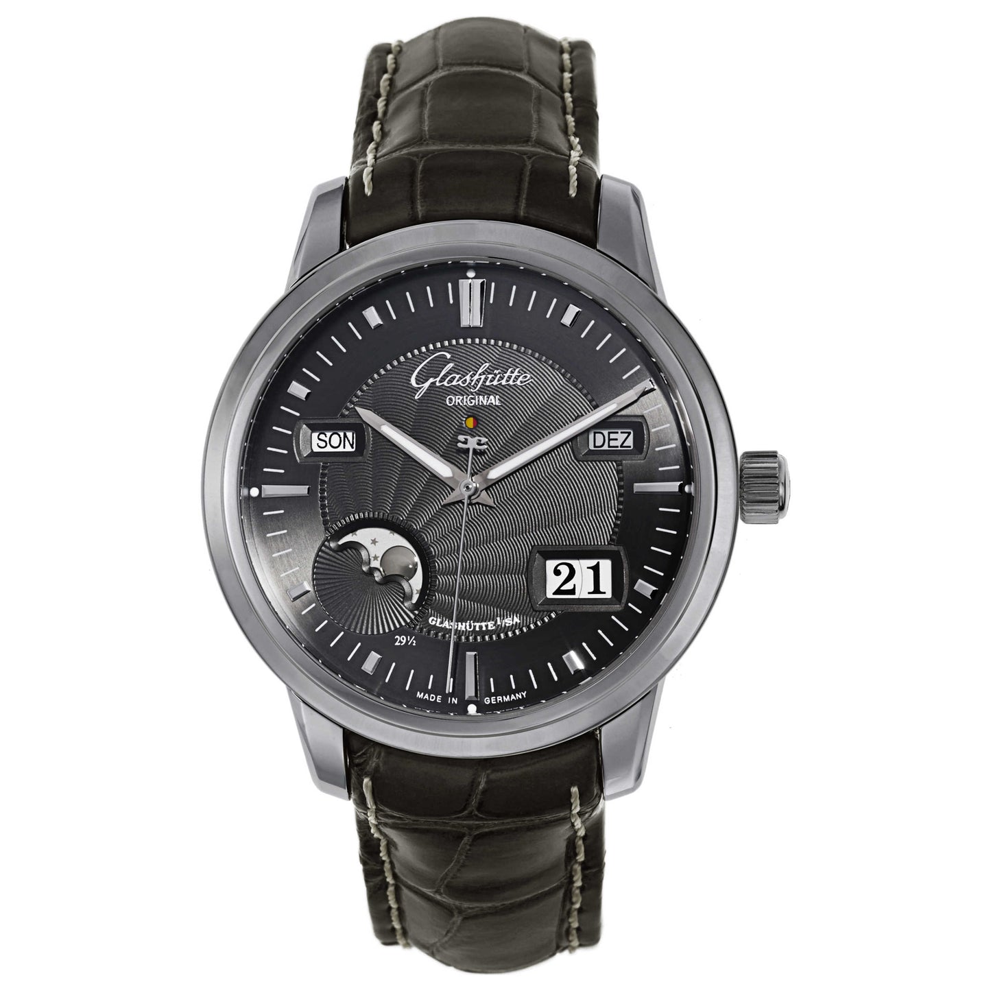 Front view of Glashutte Senator Men's Automatic Watch 100-02-04-02-04-G