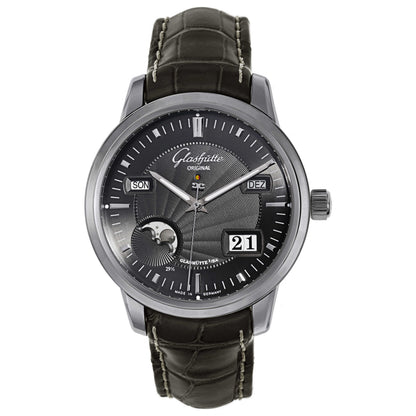 Front view of Glashutte Senator Men's Automatic Watch 100-02-04-02-04-G