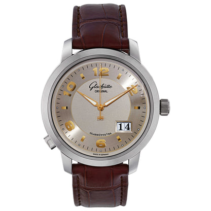 Front view of Glashutte Pano Men's Automatic Watch 100-03-21-14-04